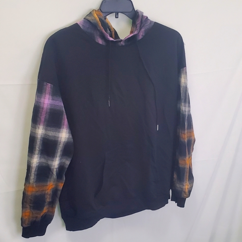 Shein Unisex Mixed Media Hooded Pullover / Hoodie Size Large 8/10